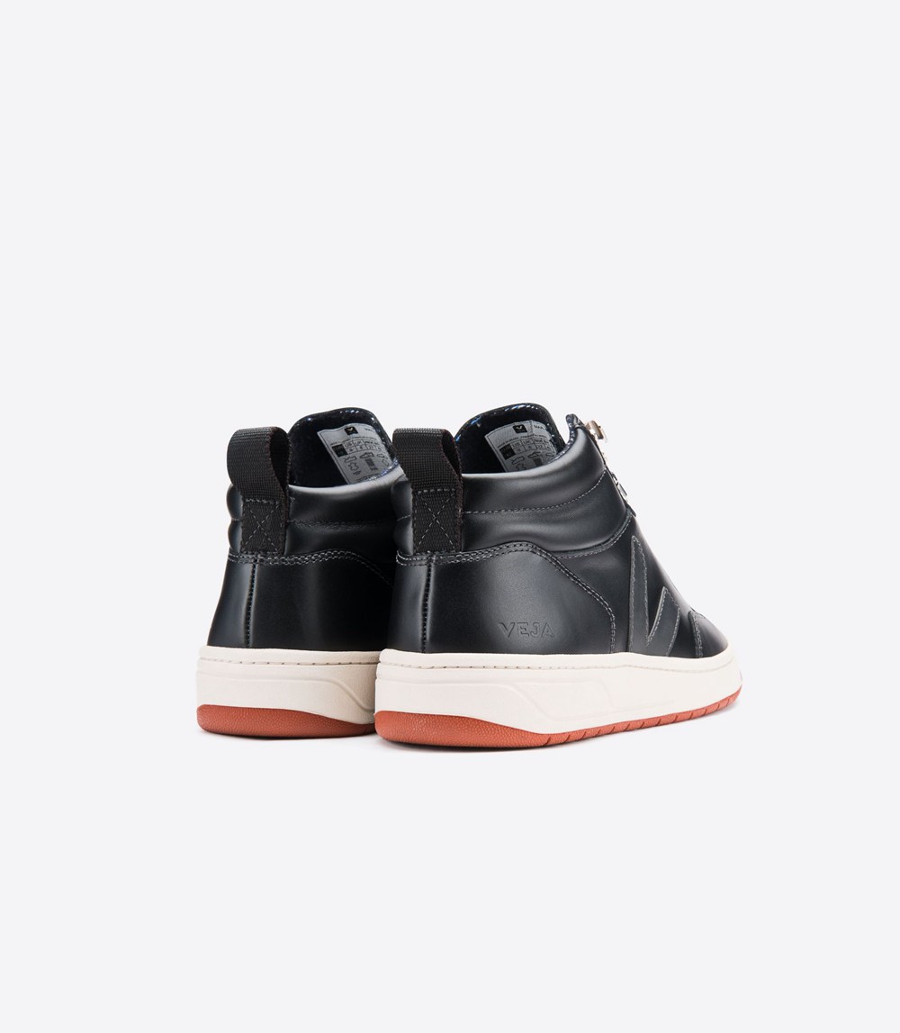 Veja Trainers Mens Black - Roraima Bastille Leather - WPZL-29345